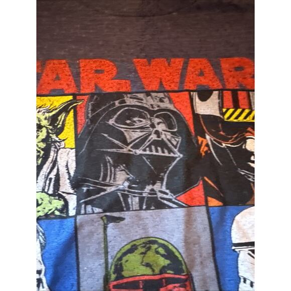 STAR WARS V Fifth Sun Men's Size L Retro Design Darth Vader Luke Han R2 Yoda - Picture 4 of 11